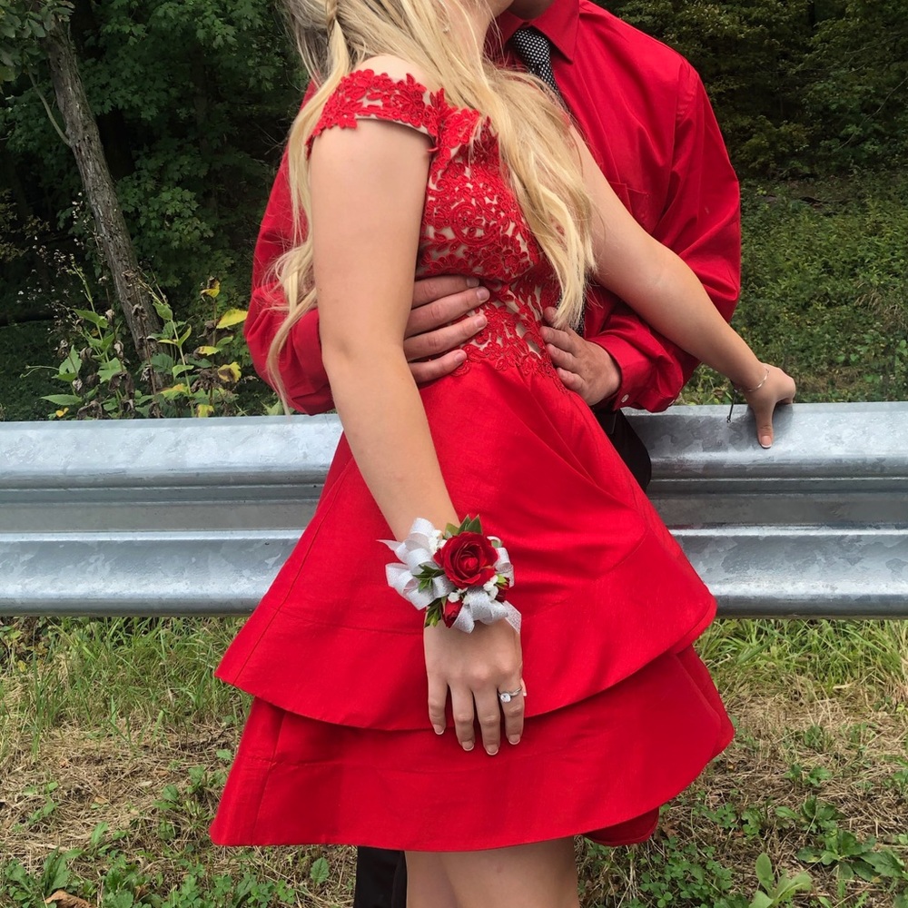 Red homecoming dress